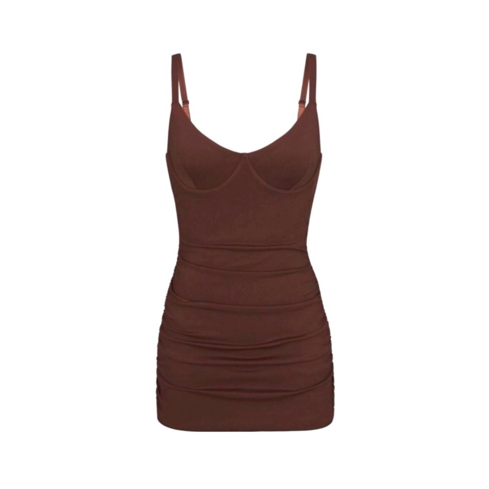 NWT Skims Sculpting Swim Ruched One Piece Bathing Suit Plus Sz 3X Cocoa Brown